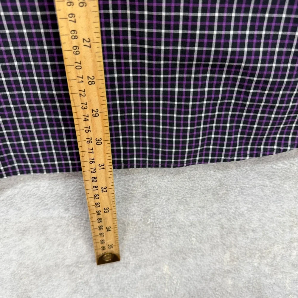 Polo Ralph Lauren Shirt Mens XL Purple Black Plaid‎ Curham Classic Fit Y2K Retro
